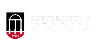 University of Georgia logo on black background.