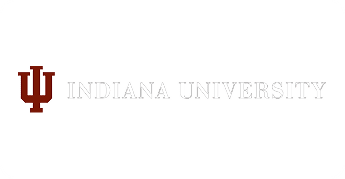 Indiana University logo on black background.